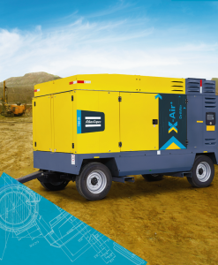 Máy nén khí Di động Atlas Copco X-Air+ Dòng Drill Air 5-25 Bar 759-1235 CFM